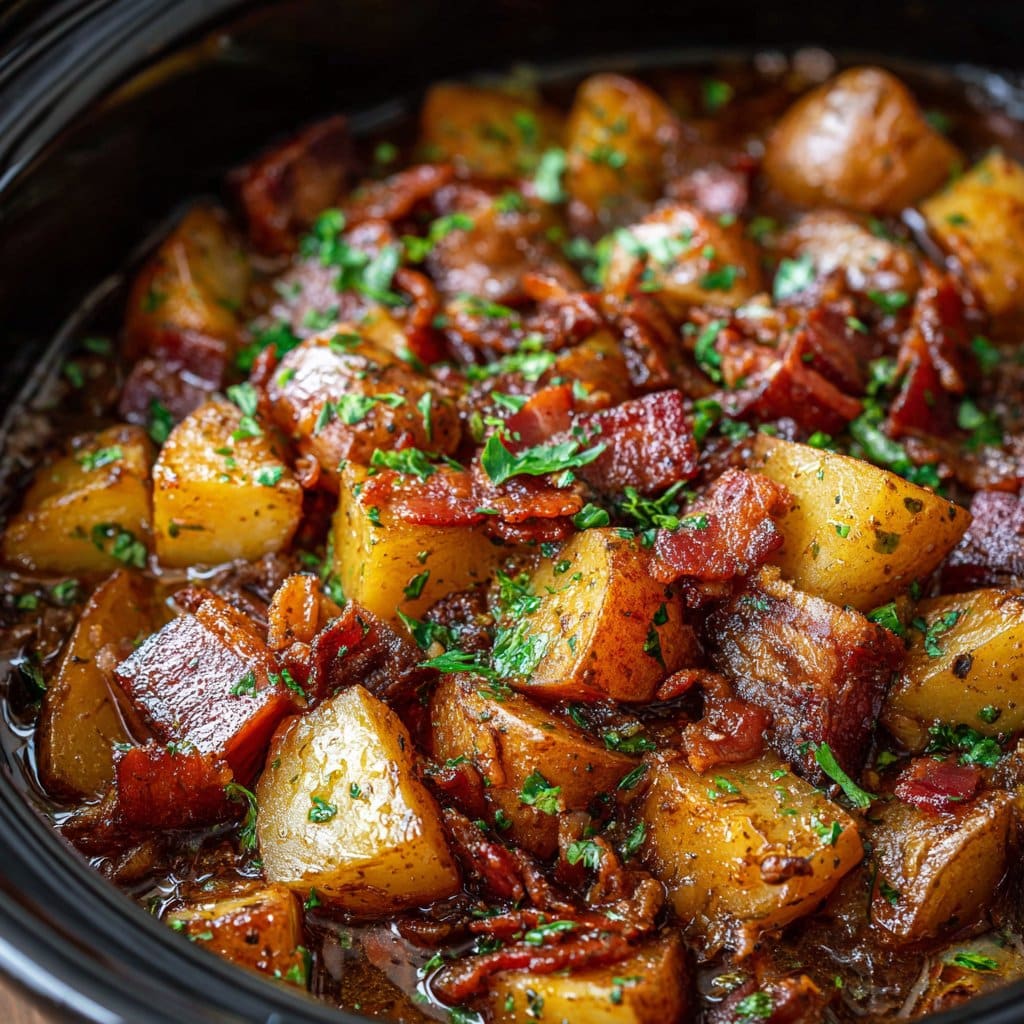 Swamp Potatoes Crockpot Recipe with Bacon