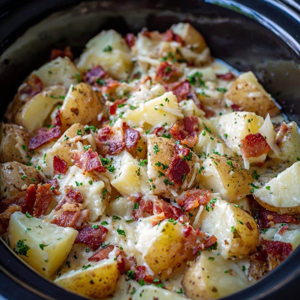 Swamp Potatoes Crockpot Recipe with Bacon