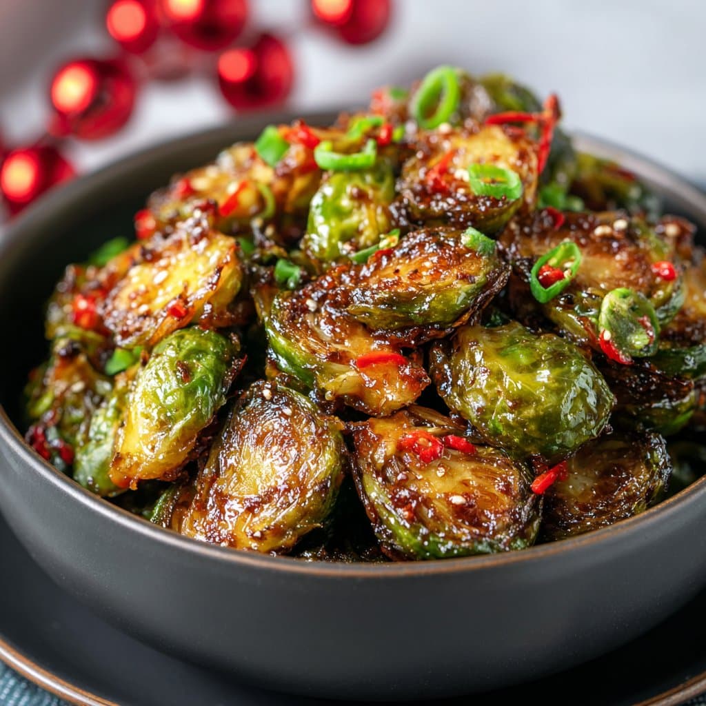 Sweet Chili Air Fryer Brussels Sprouts
