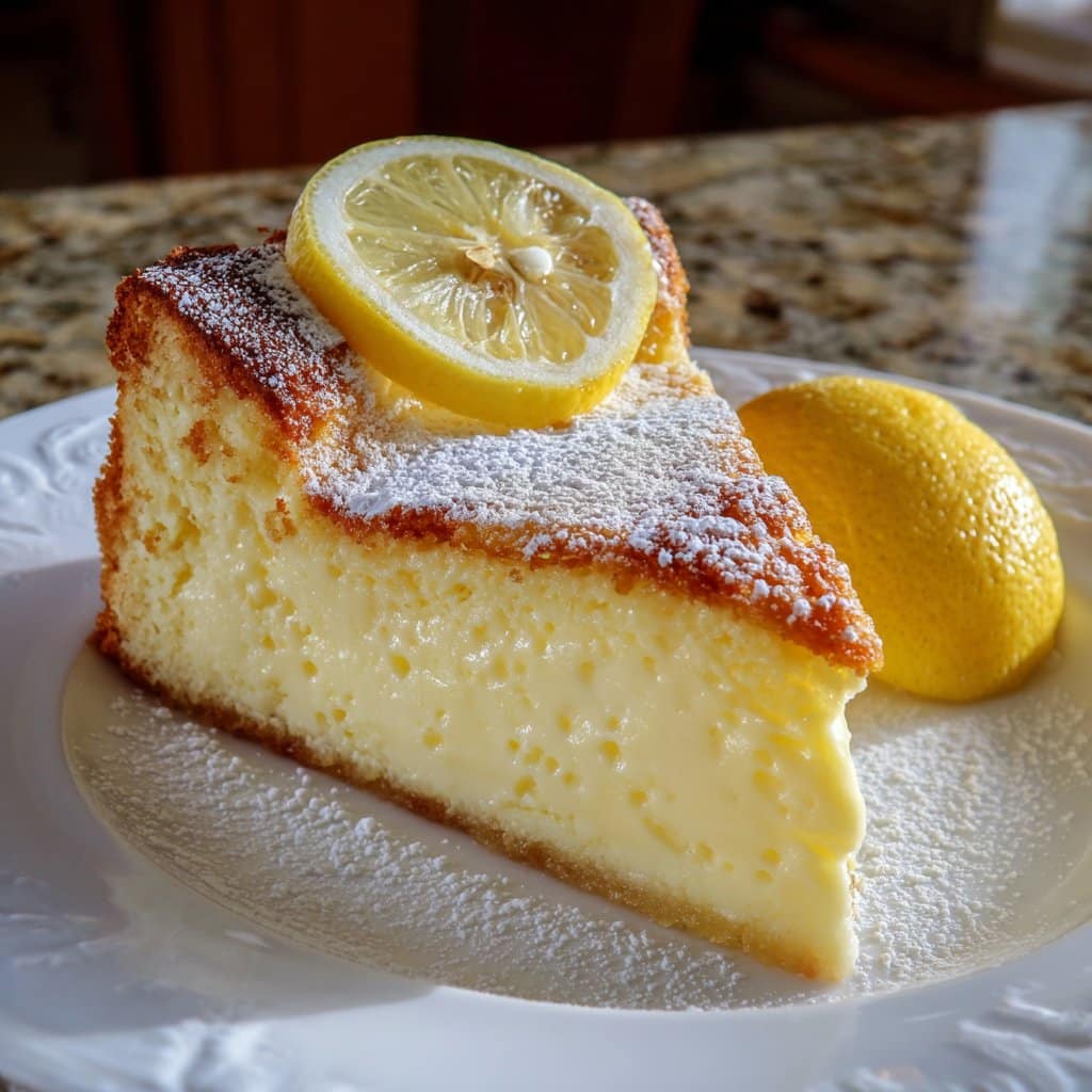 The Best Lemon Custard Cake