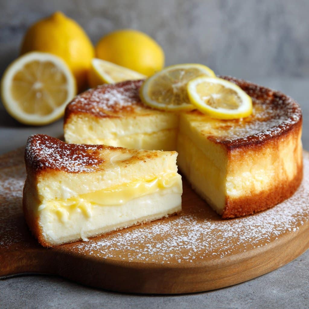 The Best Lemon Custard Cake