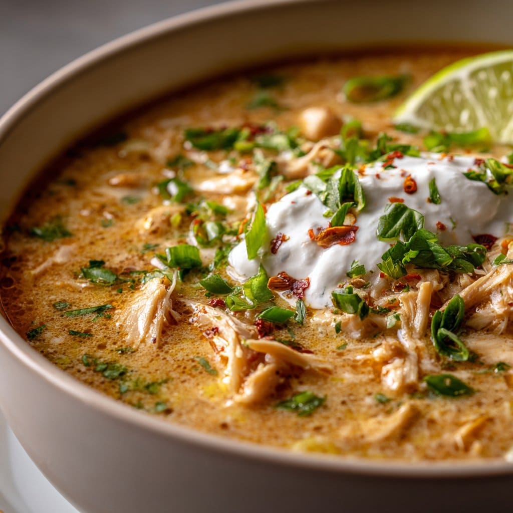 White Chicken Chili with Cream Cheese