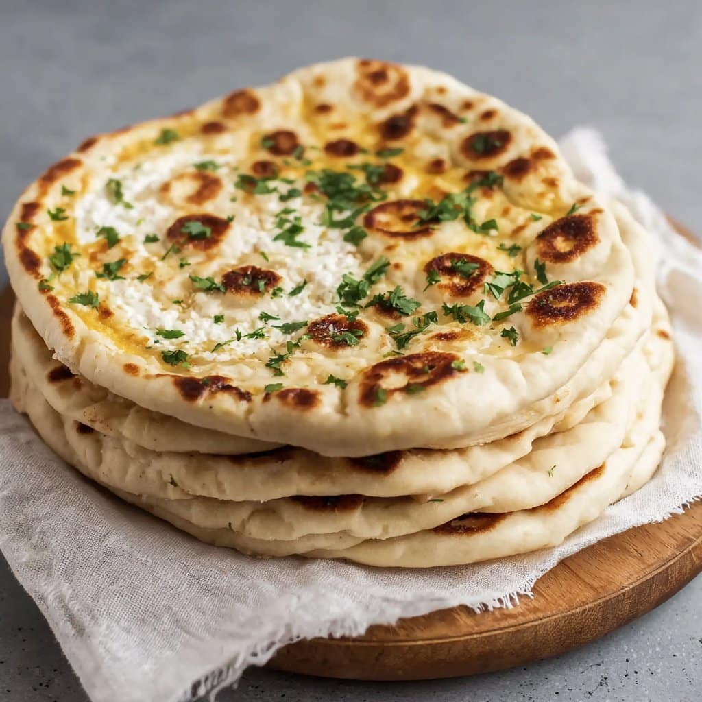 30 Min Cottage Cheese Garlic Naan