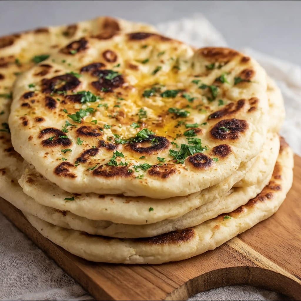 30 Min Cottage Cheese Garlic Naan