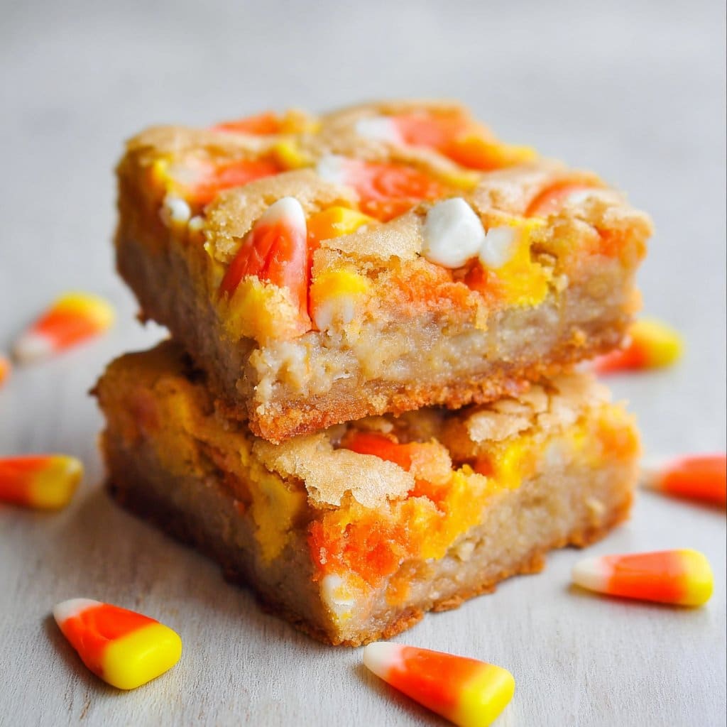 Candy Corn White Chocolate Blondies