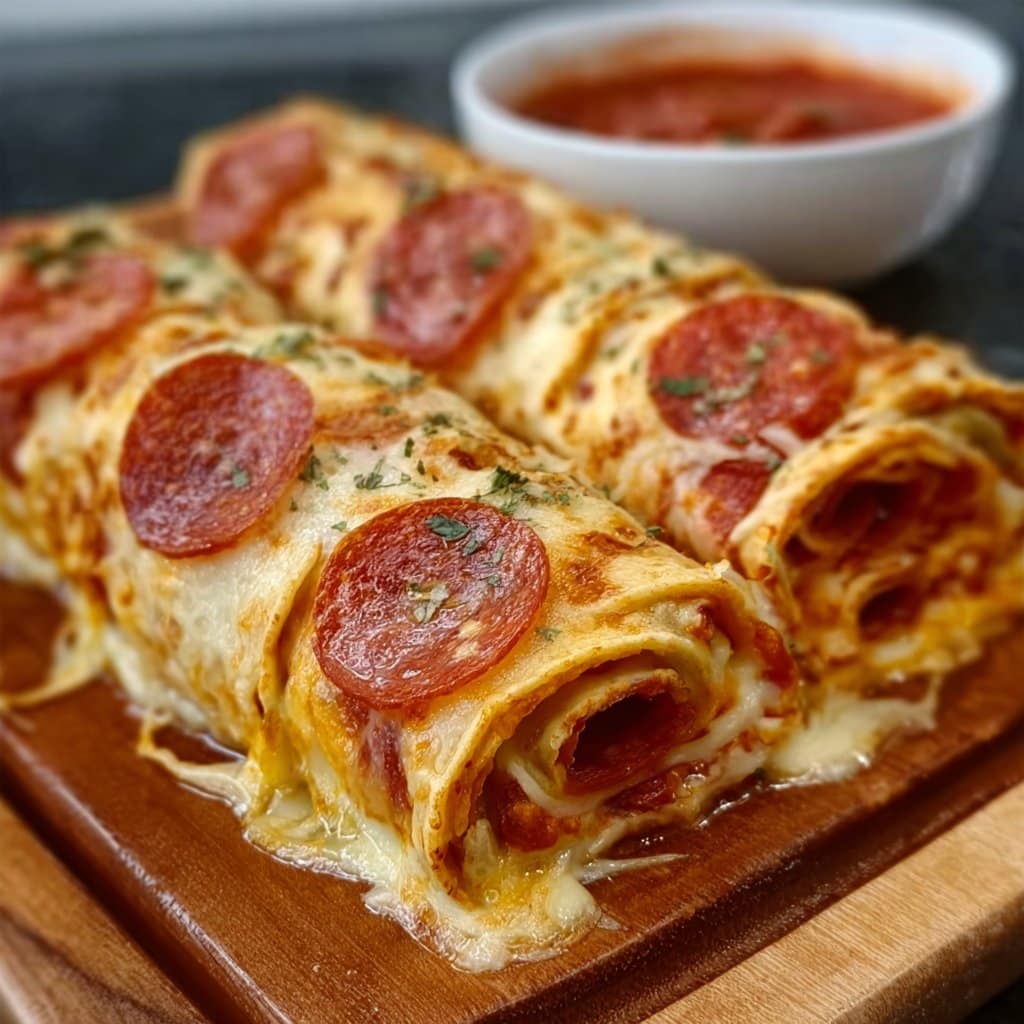 Cheesy Pepperoni Roll-Ups​