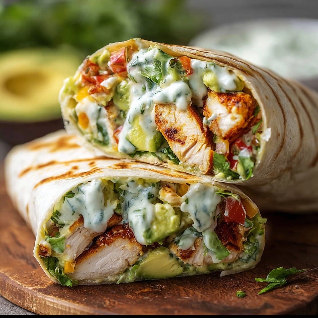 Chicken Avocado Ranch Burritos