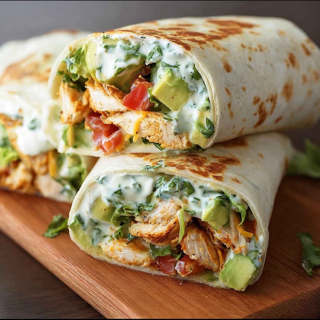 Chicken Avocado Ranch Burritos