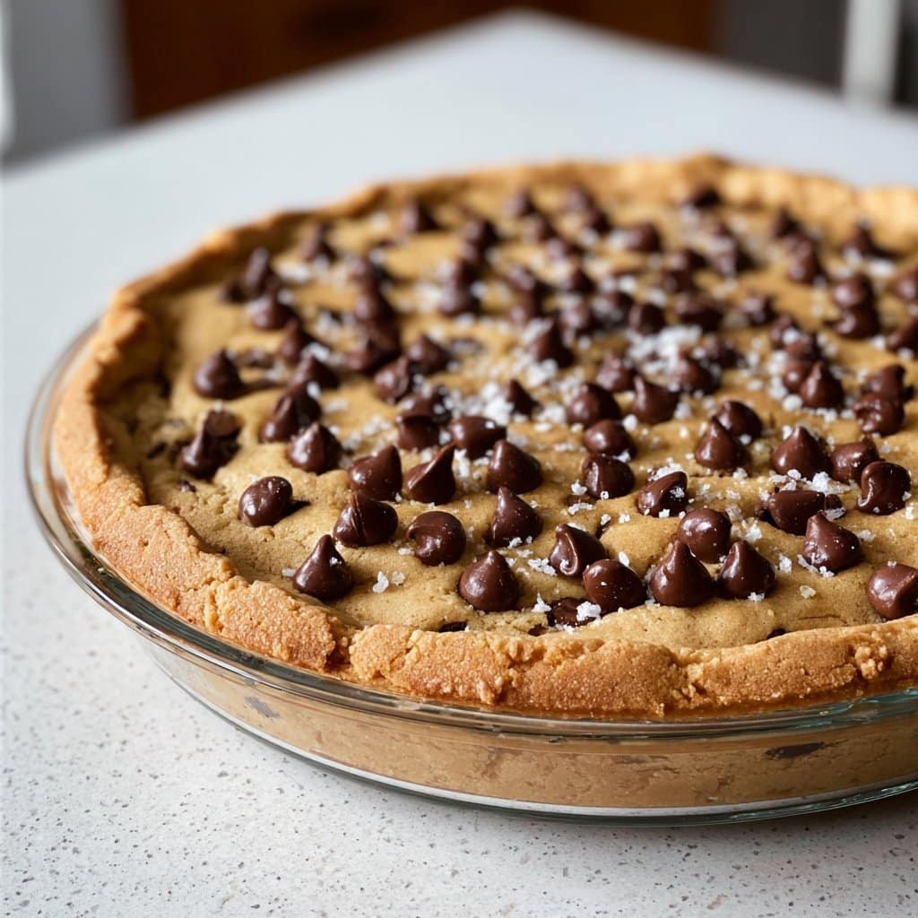 Chocolate chip cookie pie