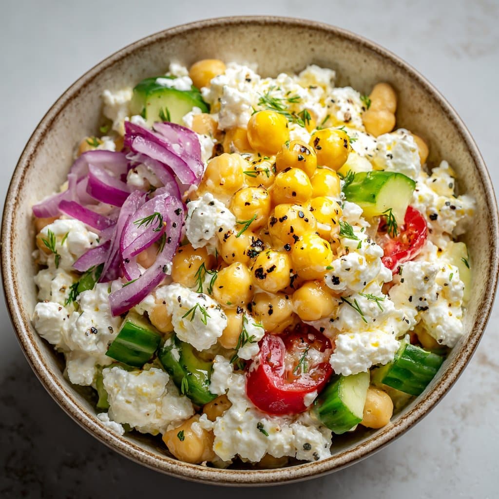 Cottage Cheese and Chickpea Salad