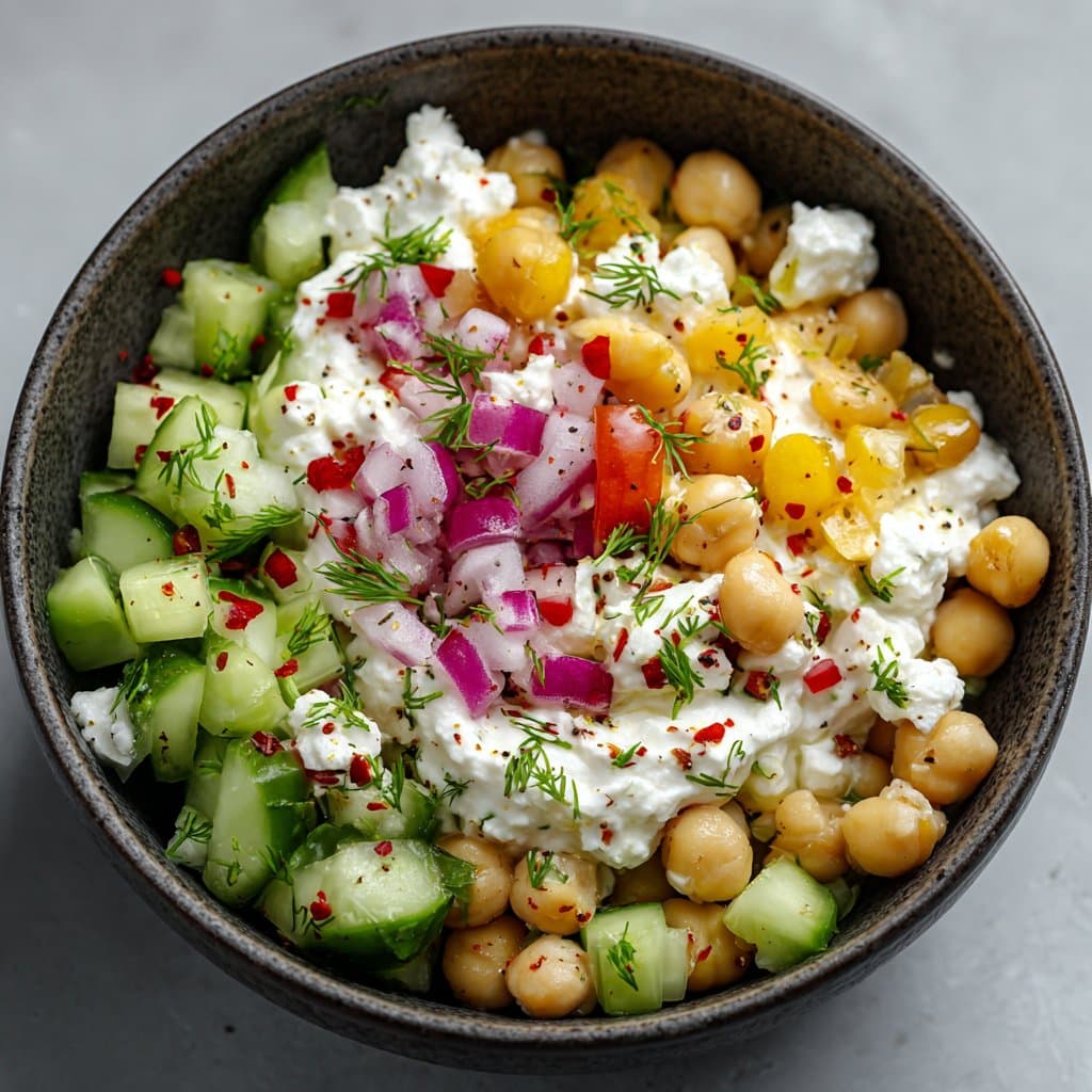 Cottage Cheese and Chickpea Salad