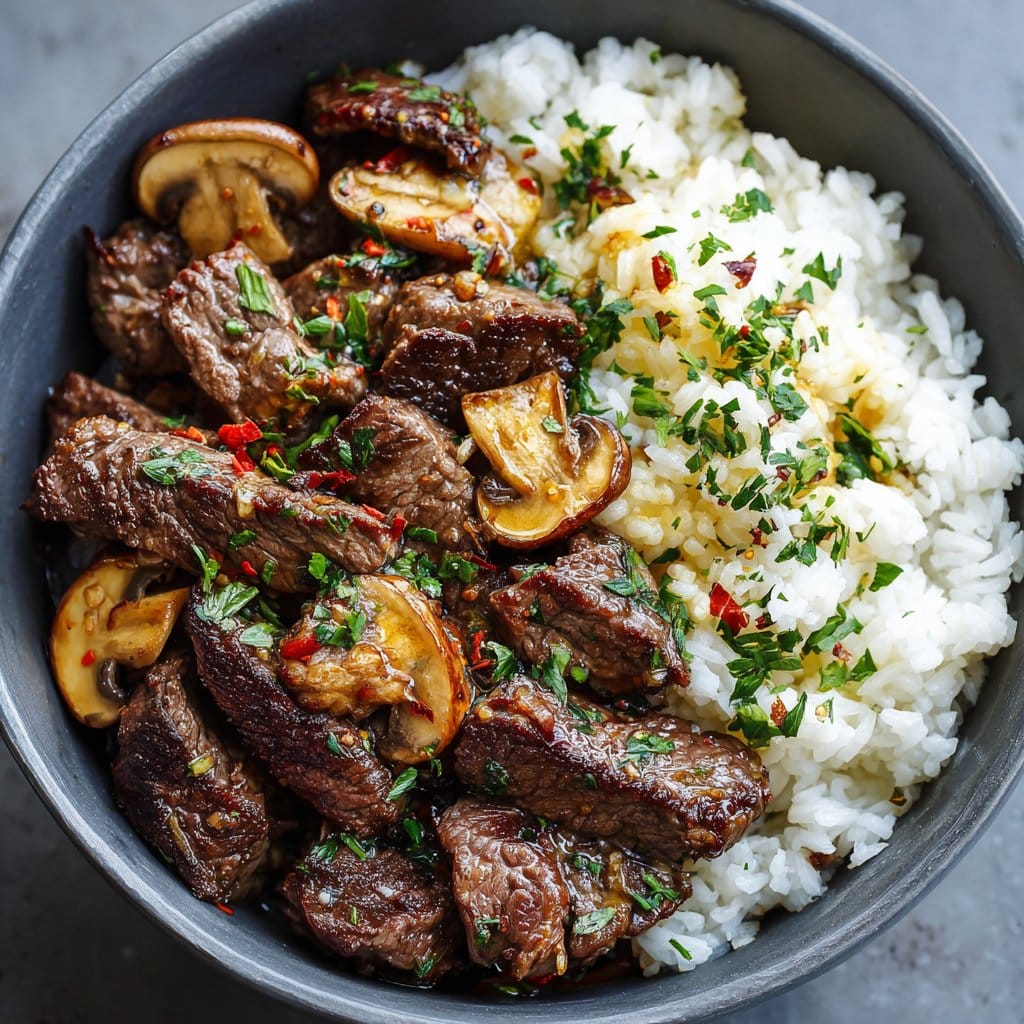 Cozy Garlic Butter Beef Bowl Recipe