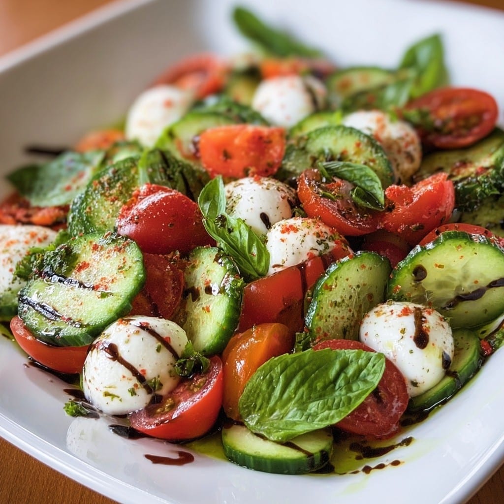 Cucumber Caprese Salad