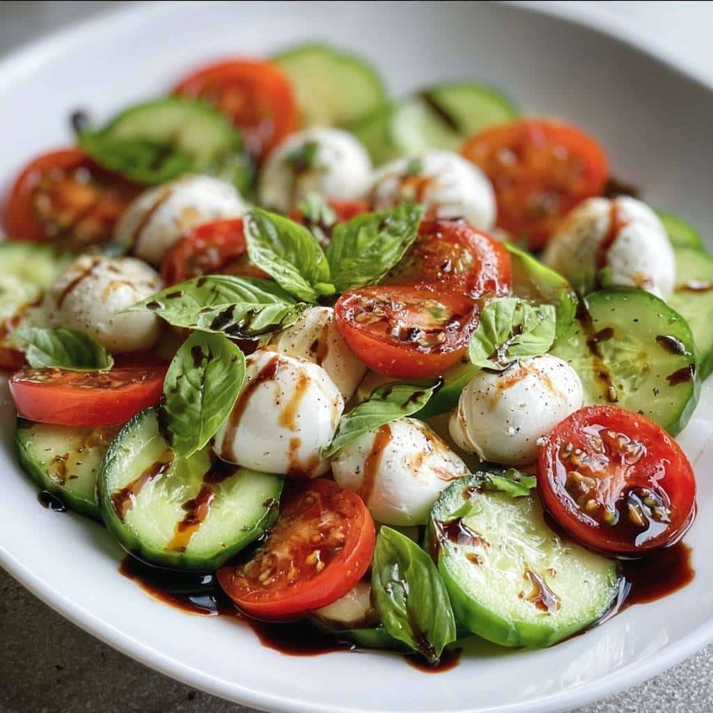 Cucumber Caprese Salad