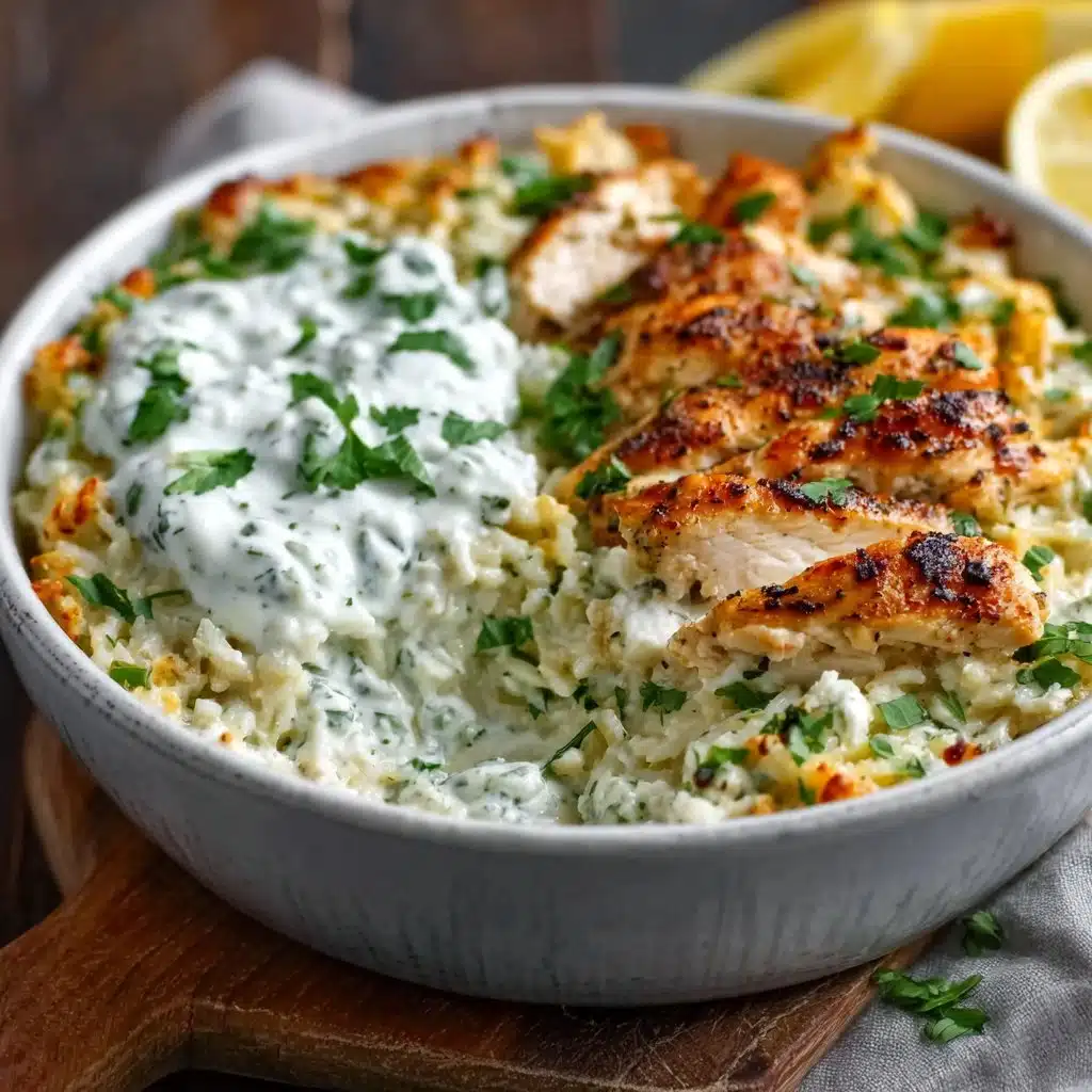 Dump-and-Bake Chicken Tzatziki Casserole