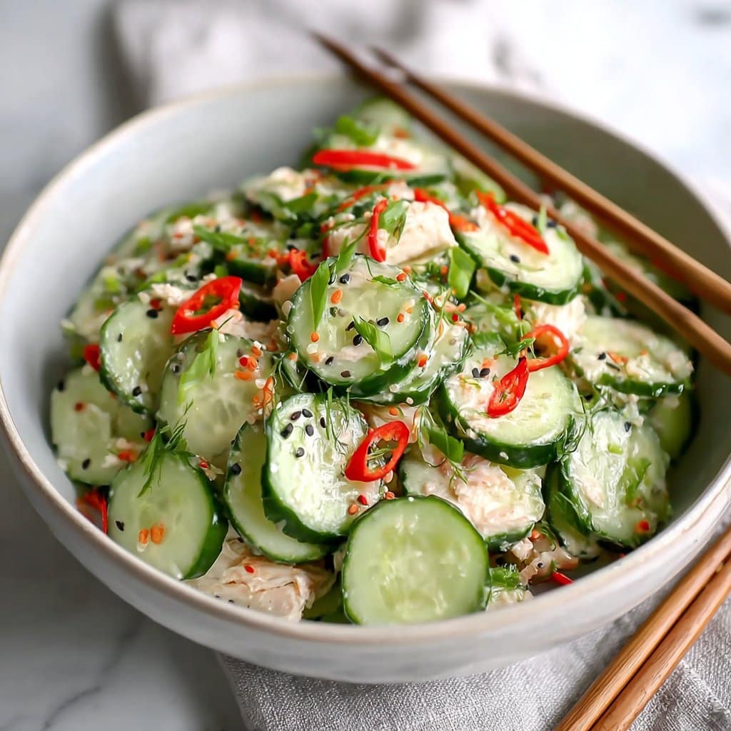 Easy California Roll Cucumber Salad