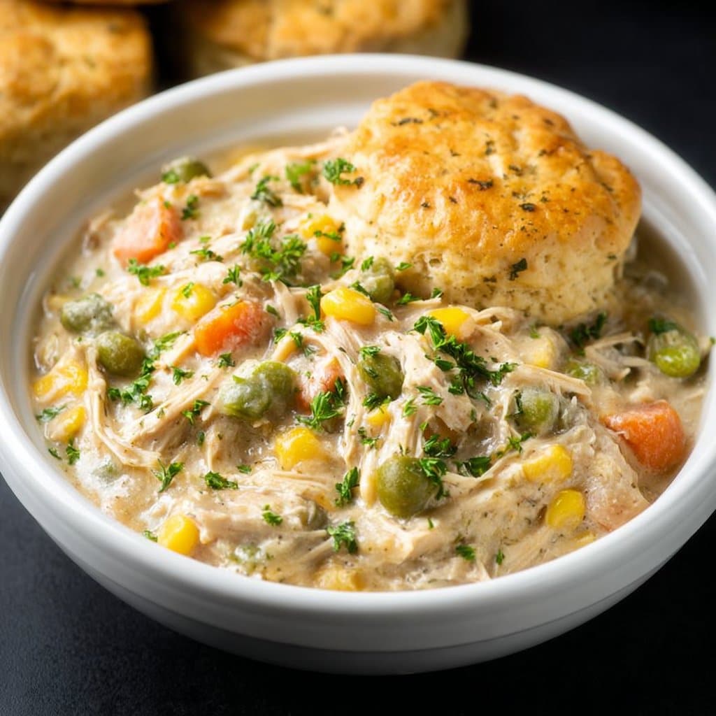Easy Slow Cooker Chicken Pot Pie