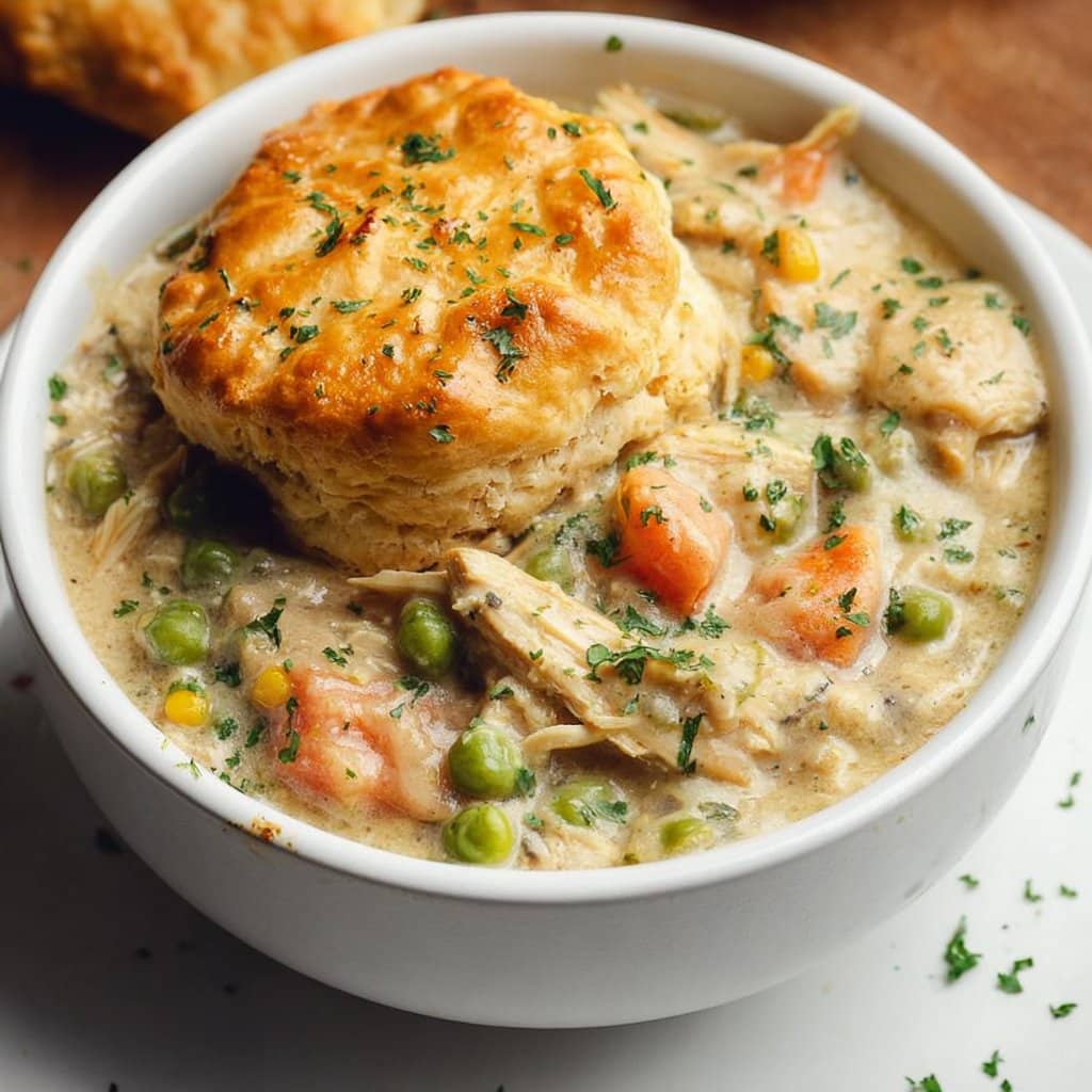 Easy Slow Cooker Chicken Pot Pie