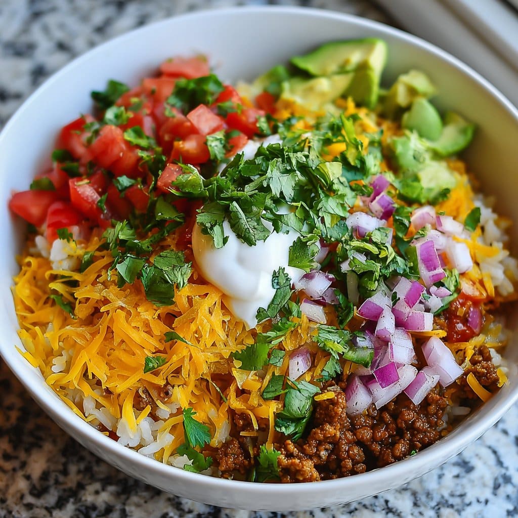 Easy Taco Rice Bowl
