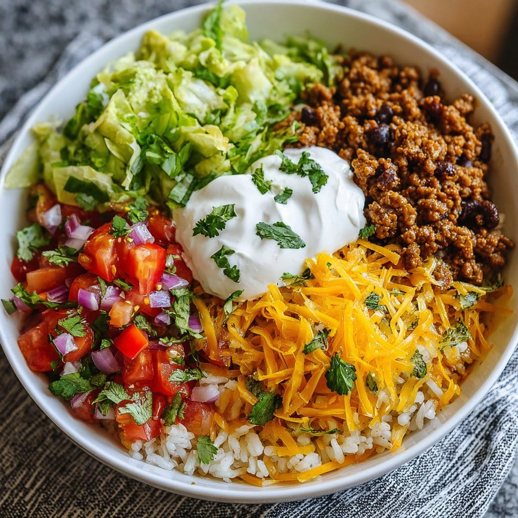 Easy Taco Rice Bowl