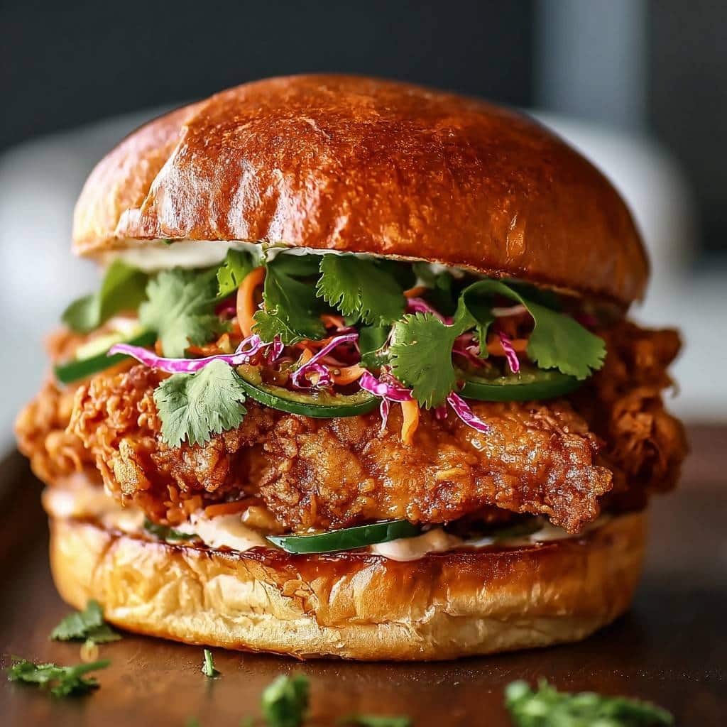 Flavor-Packed Thai Fried Chicken Sandwich Recipe