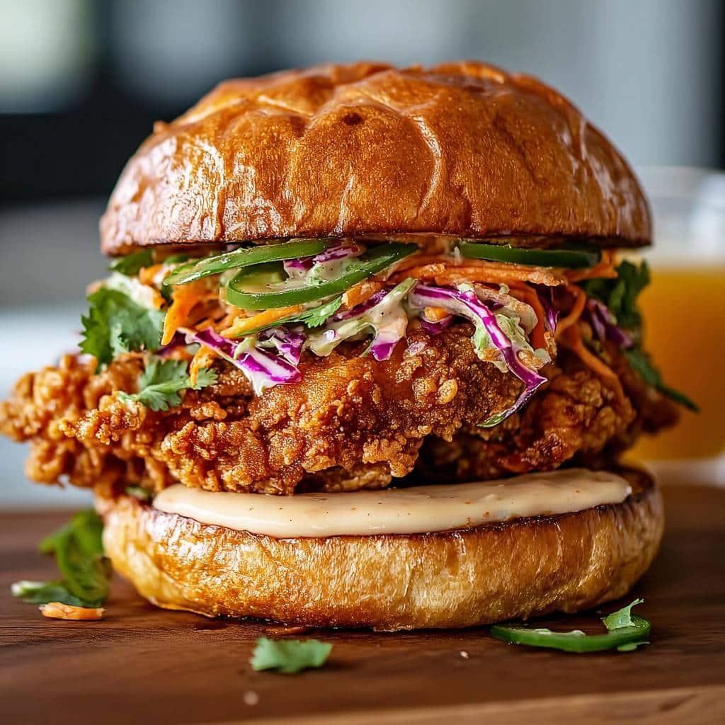Flavor-Packed Thai Fried Chicken Sandwich Recipe