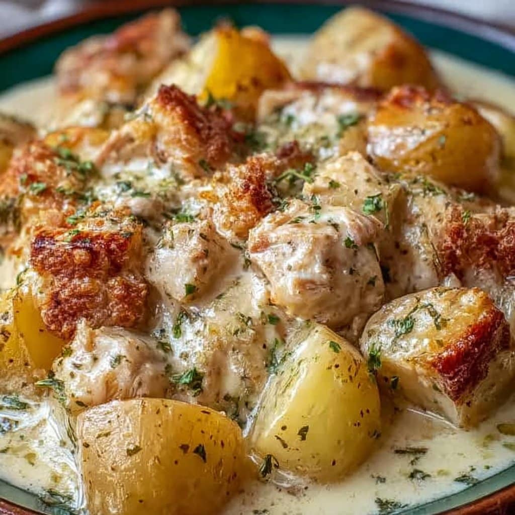 Garlic Parmesan Crockpot Chicken and Potatoes