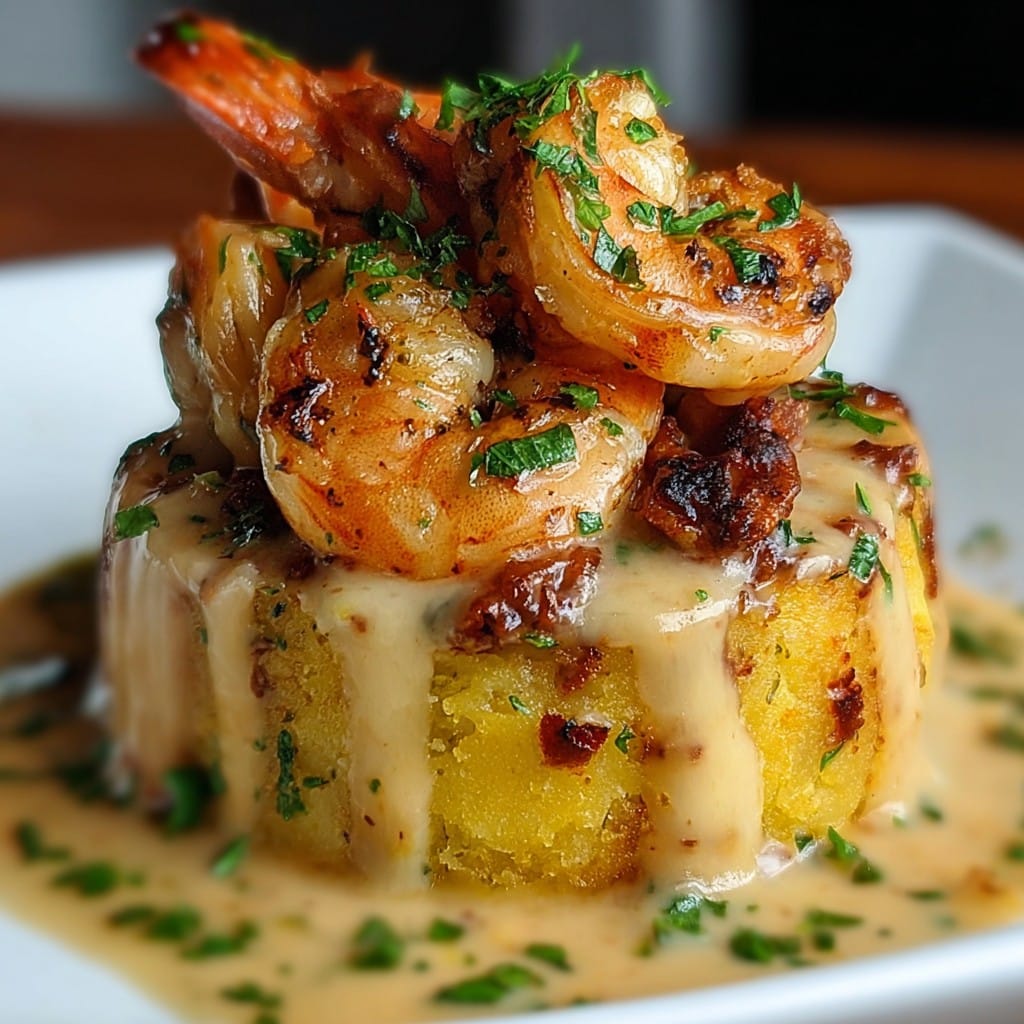 Garlic Shrimp Mofongo