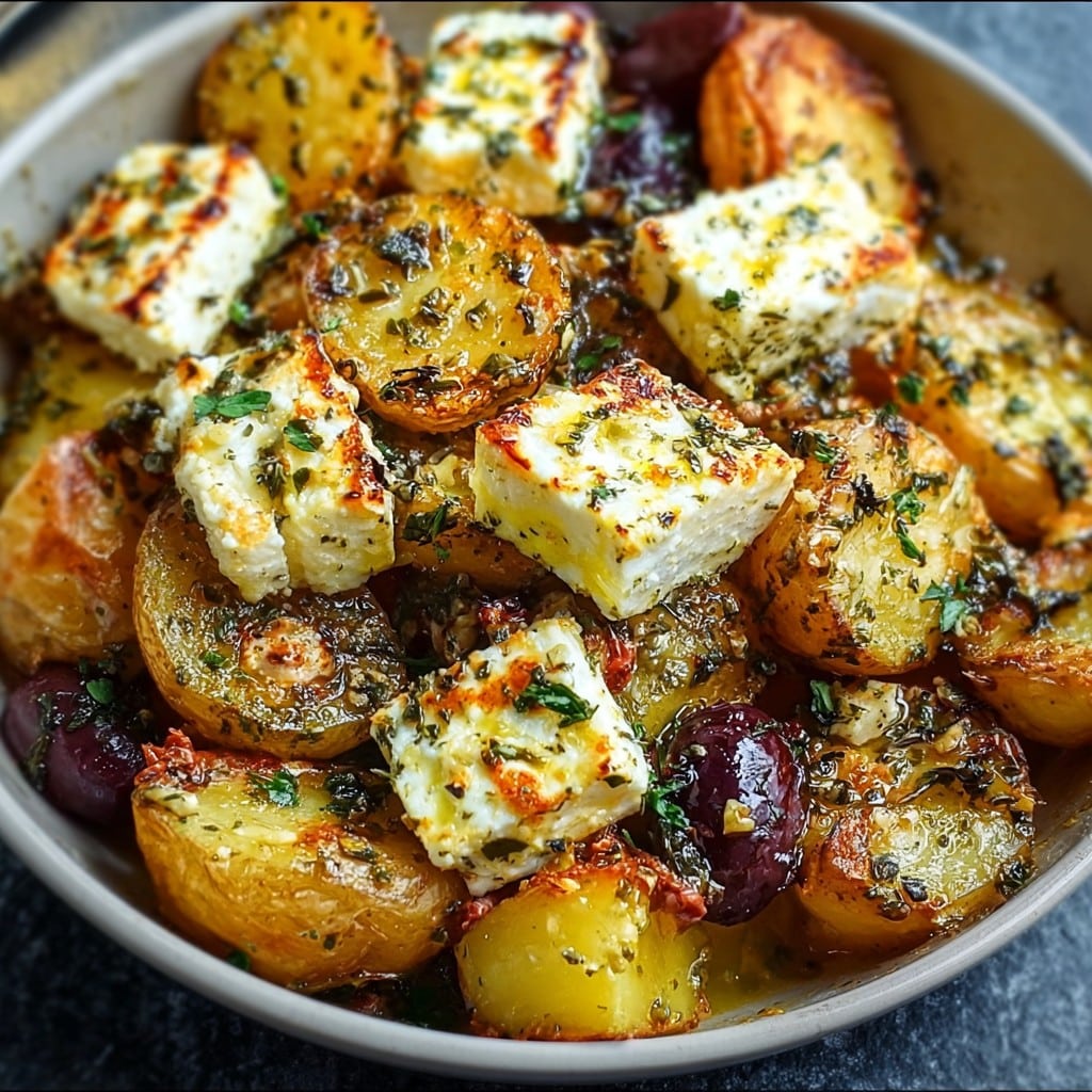 Healthy Baked Feta Potatoes Recipe