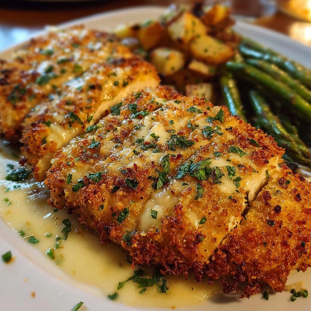 homemade version of Longhorn Steakhouse's Parmesan Crusted Chicken