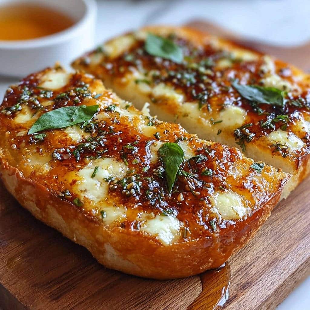Hot Honey Garlic Bread Pizza Recipe