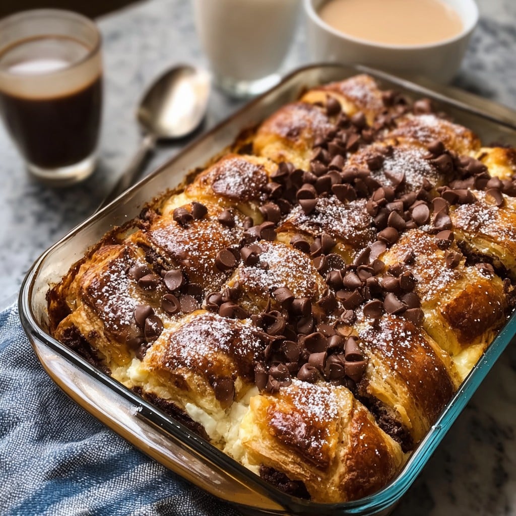 Irresistible Chocolate Croissant Breakfast Bake Recipe