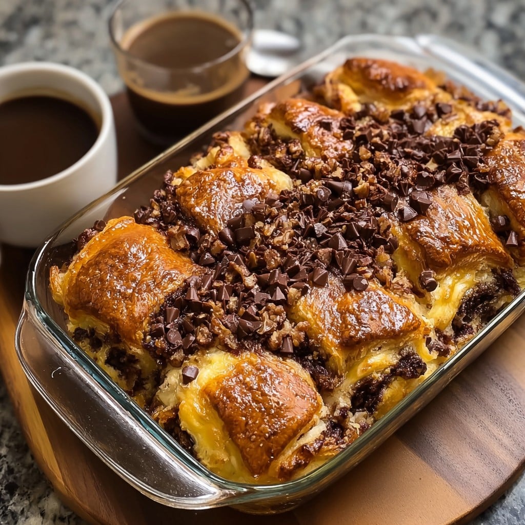 Irresistible Chocolate Croissant Breakfast Bake Recipe