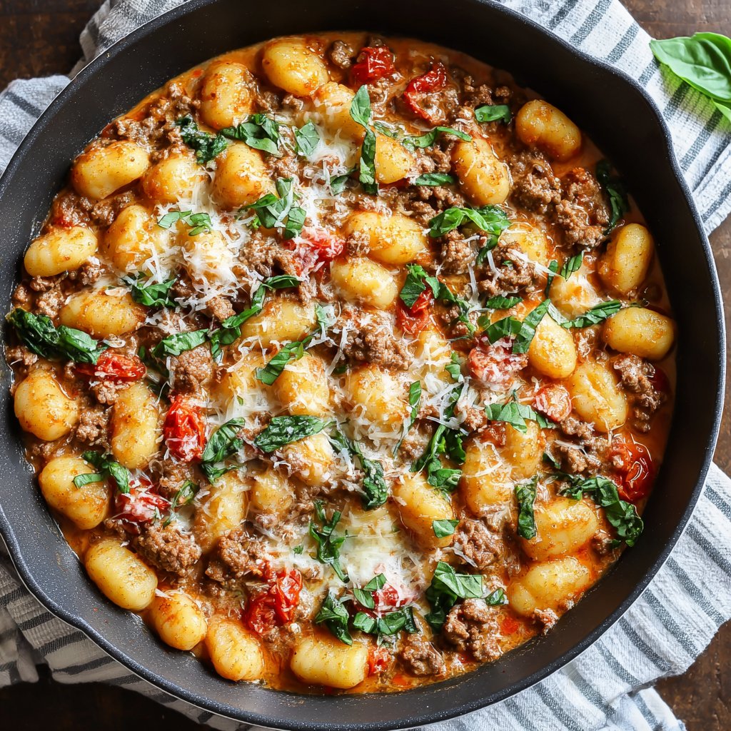 Italian Sausage Gnocchi Skillet
