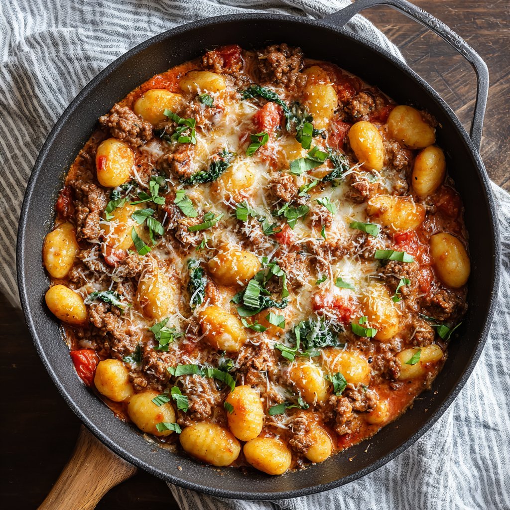 Italian Sausage Gnocchi Skillet