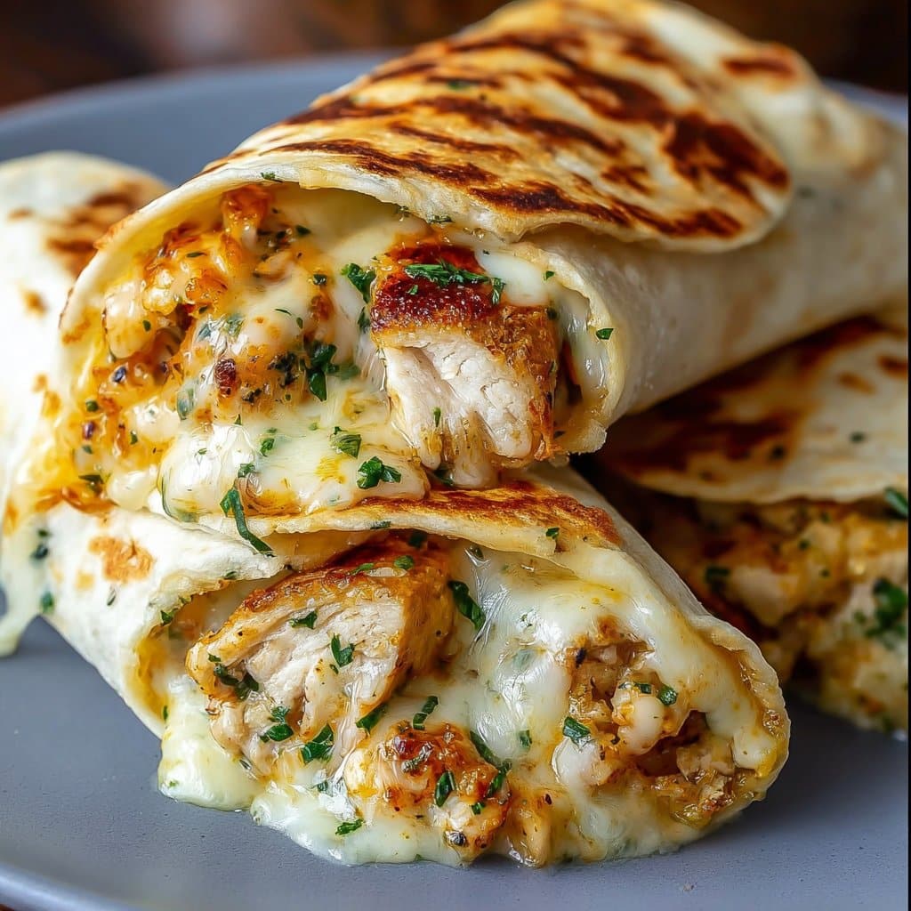 Low Carb Cheesy Garlic Chicken Wraps Recipes
