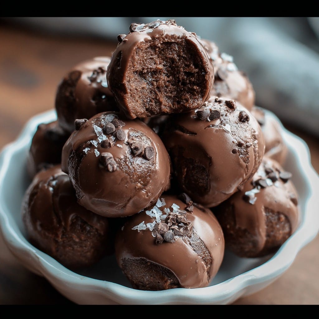 No-Bake Cottage Cheese Brownie Batter Protein Bites