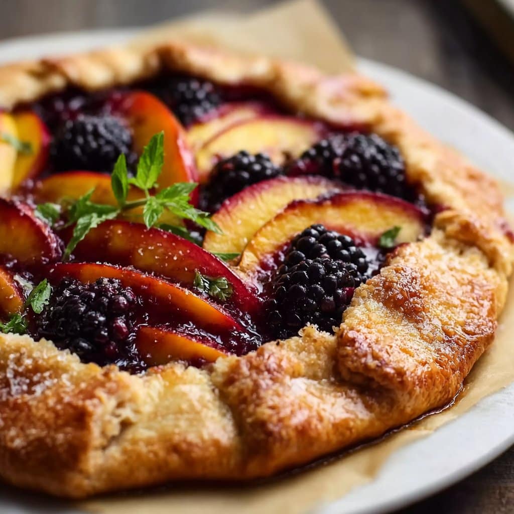Peach and Blackberry Galette Recipe