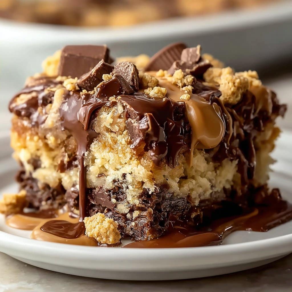 Peanut Butter Cup Dump Cake