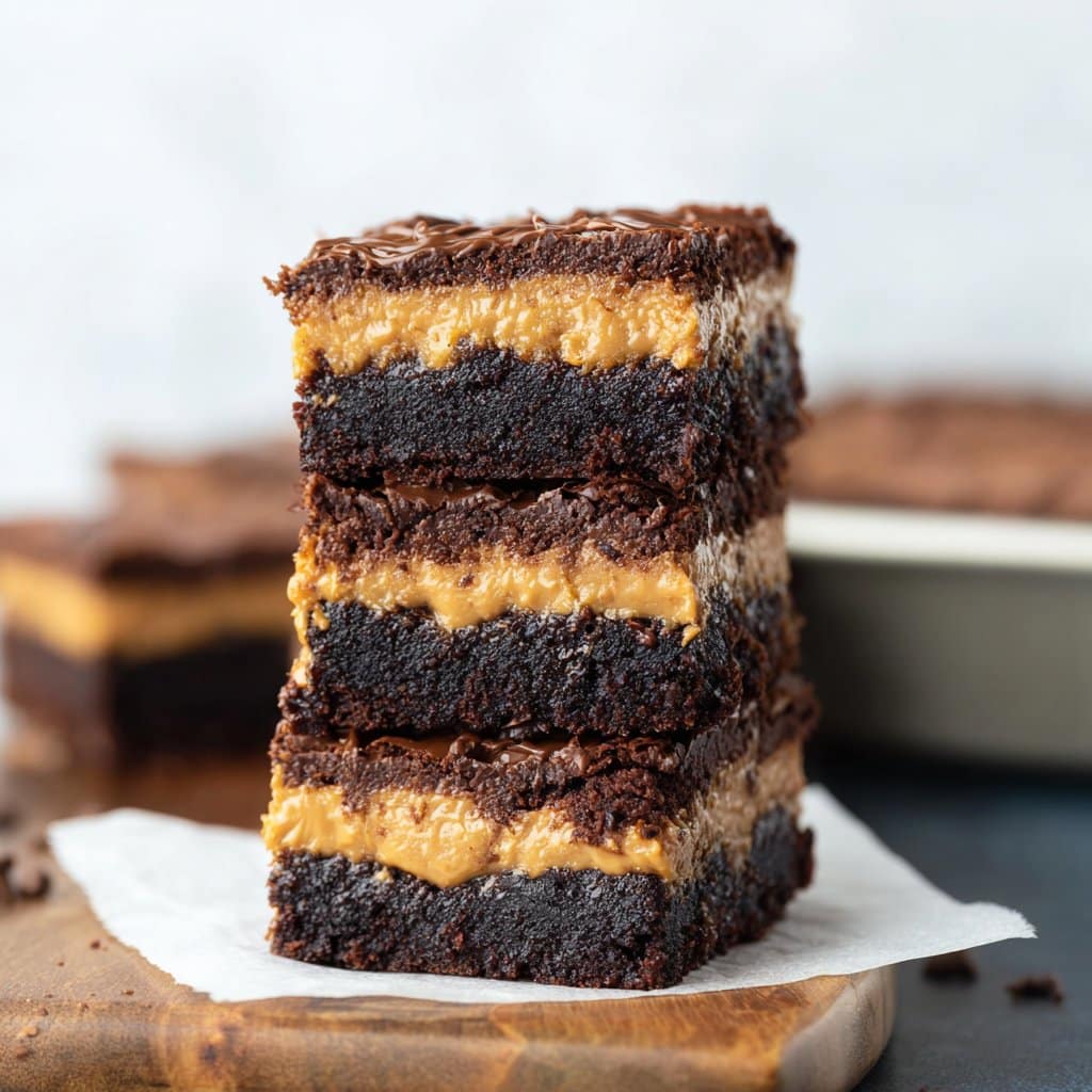 Peanut Butter Stuffed Brownies