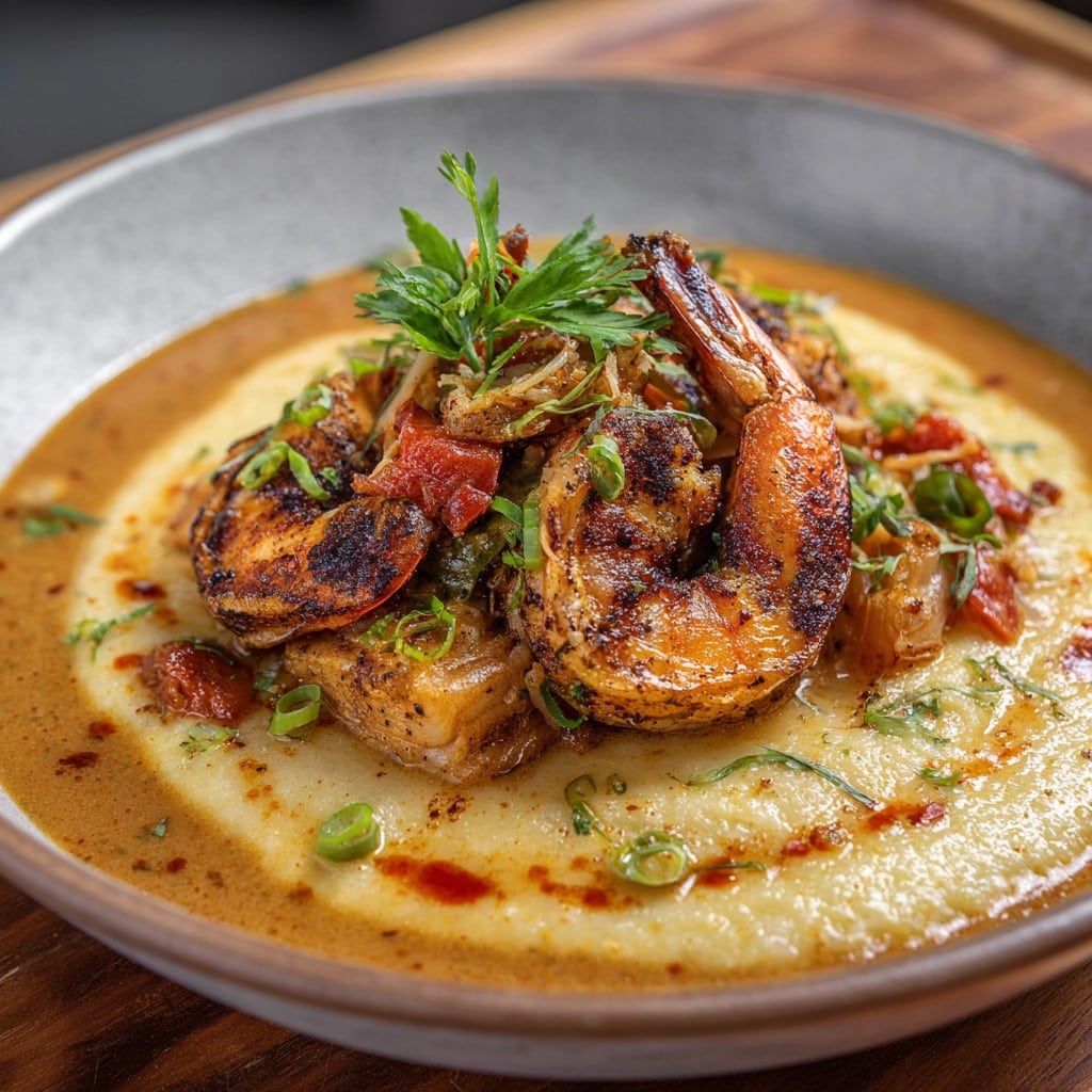 Red Snapper Shrimp Grits Cajun
