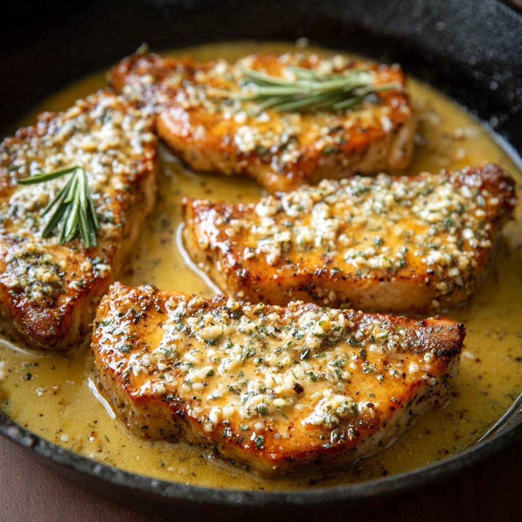Rosemary Garlic Butter Pork Chops