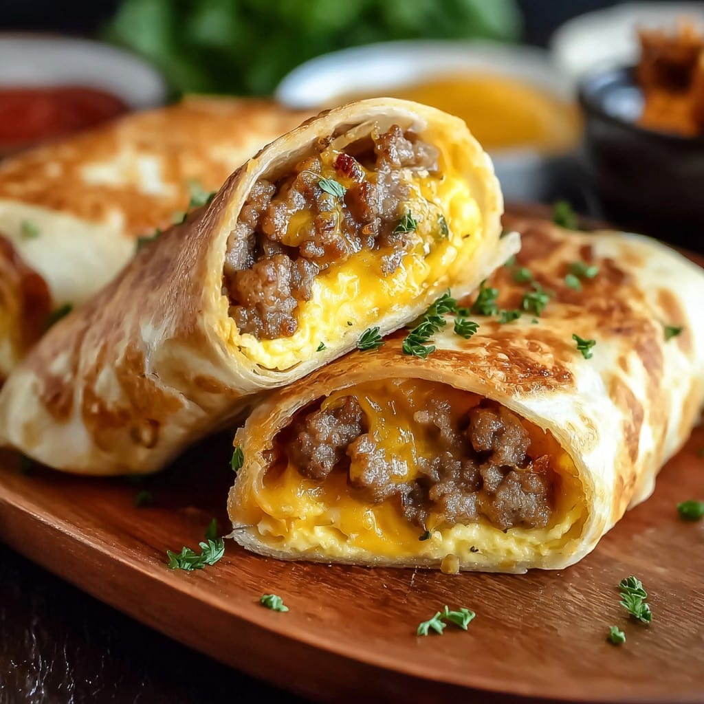 Sausage Egg and Cheese Breakfast Roll-Ups