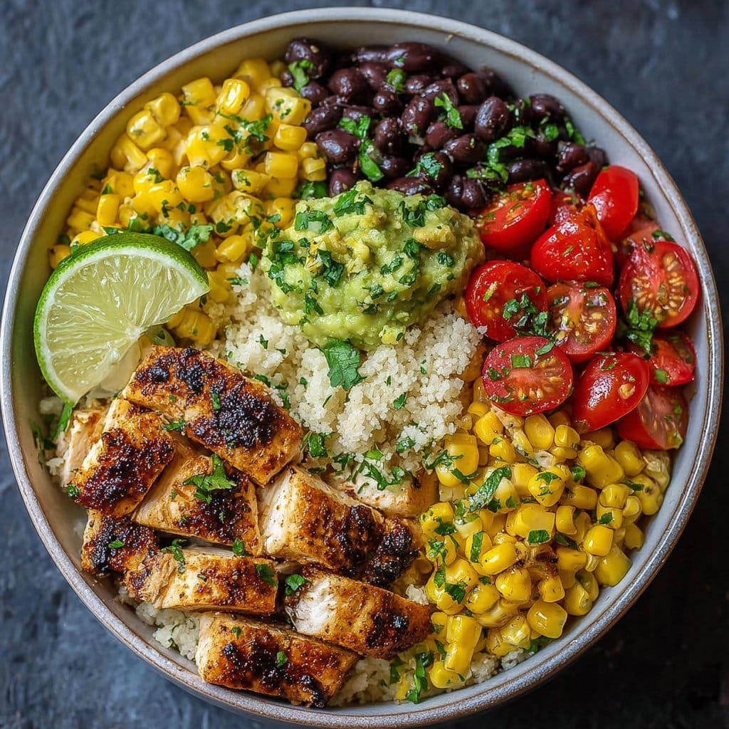 Street Corn Chicken Bowl for Meal Prep