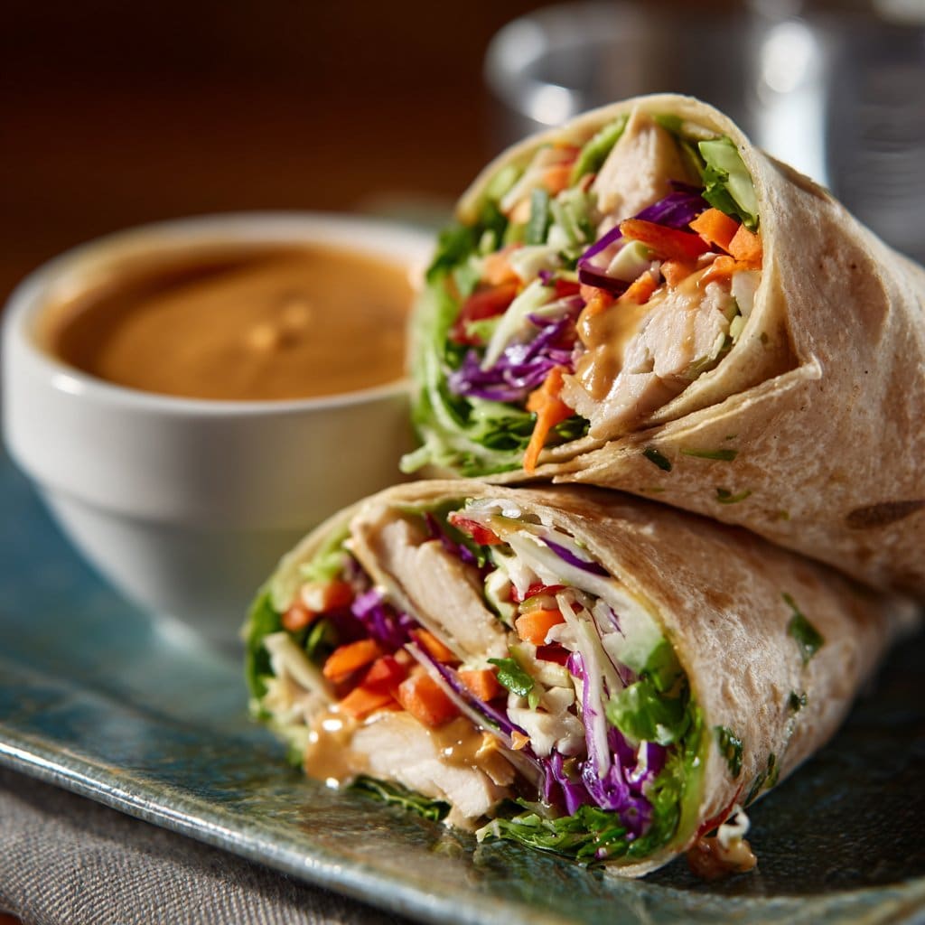 Thai Peanut Chicken Wraps Recipe