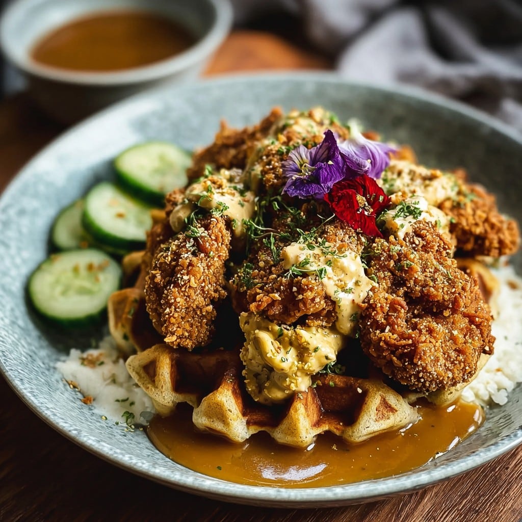 Vegan Chicken and Waffles