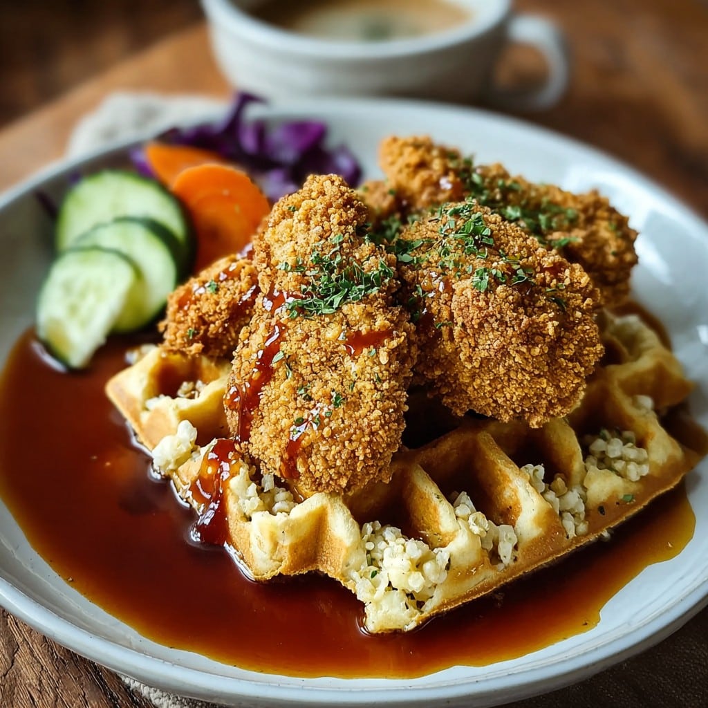 Vegan Chicken and Waffles