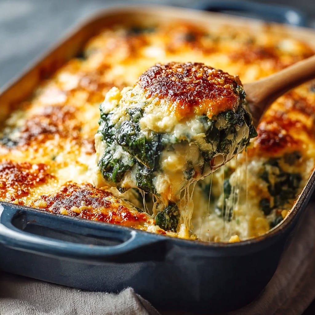 Cheesy Italian Spinach Bake