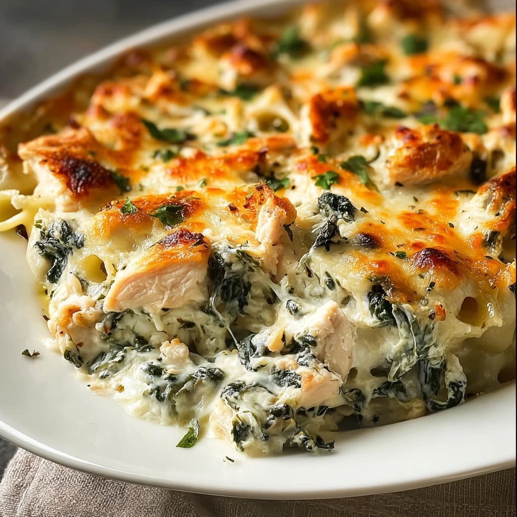 Chicken and Spinach Casserole with Cream Cheese