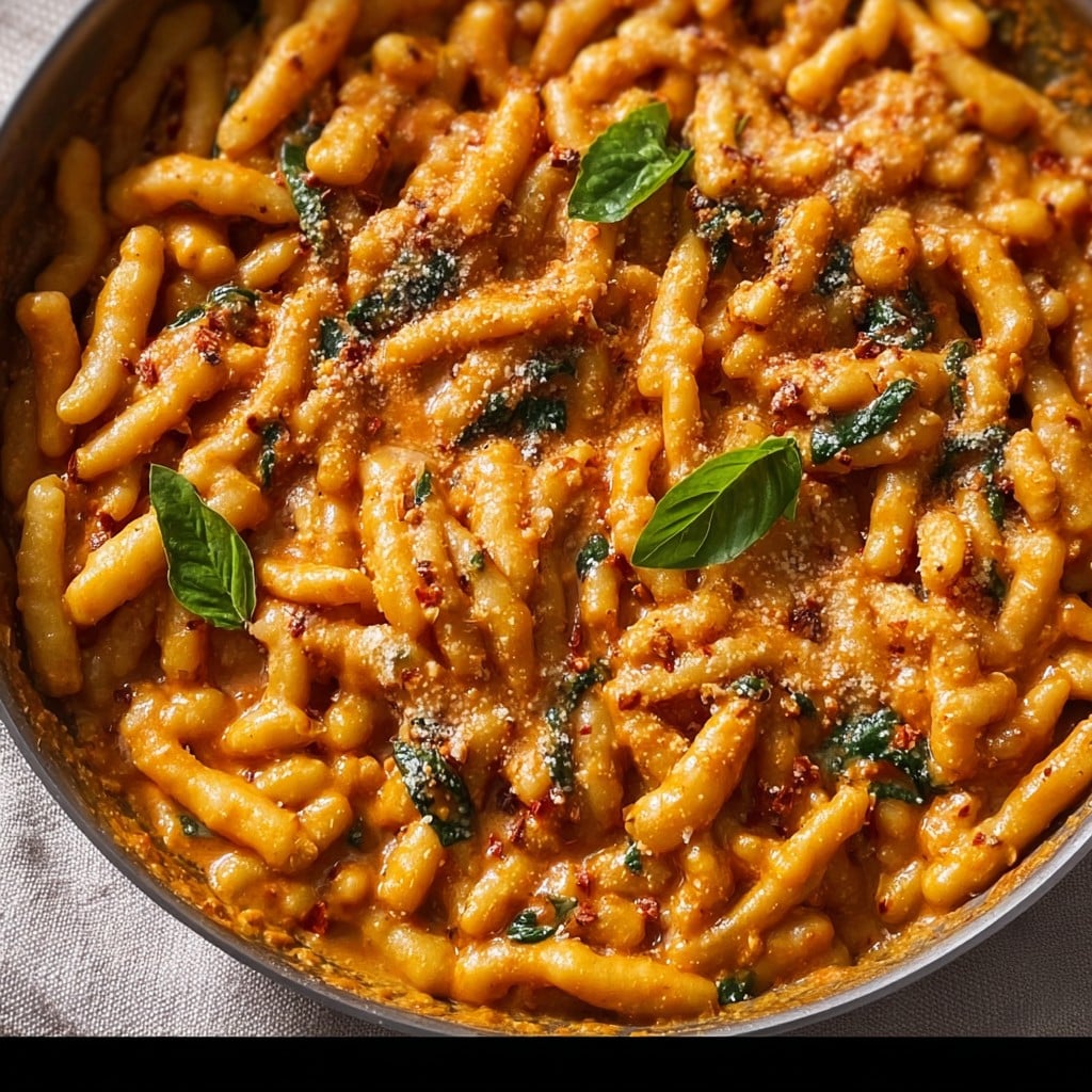 Creamy Basil & Calabrian Chili Cavatelli
